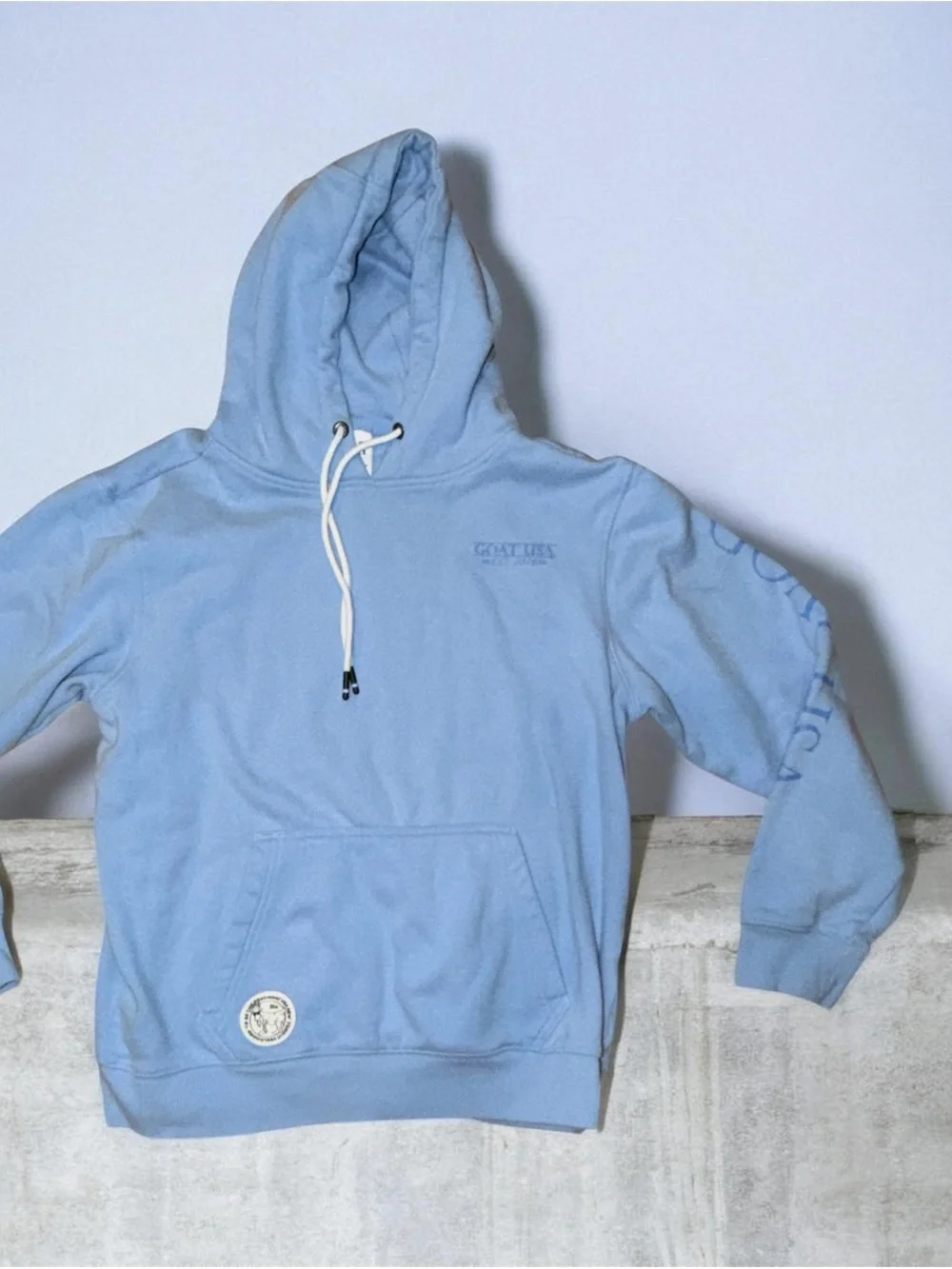 Light Blue Crewneck Hoodie Sweater - GOAT USA
